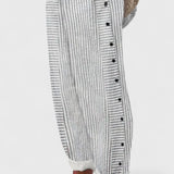 Isoldean Pantalones Cortos de Verano a Rayas