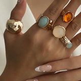 Conjunto de Anillos Abiertos con Strass