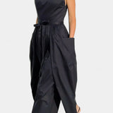 Dezi Vestido Largo Sin Tirantes con Cordones Laterales Ajustables