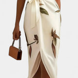 Dhalia Vestido con Estampado de Hojas