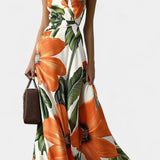 Regina Vestido Clásico con Estampado Floral