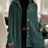 Ibby | Chaqueta con capucha de pana acogedora