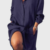 Marlene Vestido Camisa de Lino Longline