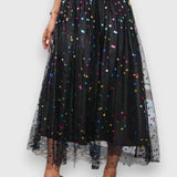 Claire Falda de Lunares Colorida