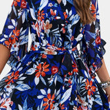 Besa Vestido Mini Floral Impreso con Silueta Fluida