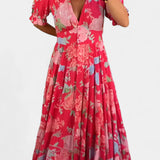 Lina Vestido Floral con Escote en V