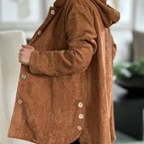 Ibby | Chaqueta con capucha de pana acogedora