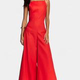 Belén Mono Halter de Pierna Ancha con Caída Radiante