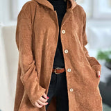 Ibby | Chaqueta con capucha de pana acogedora