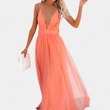 Gergana Vestido Maxi de Tul Sin Mangas