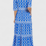 Casilda – Vestido Midi con Estampado de Cadenas