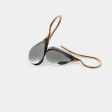 Pendientes de Gota de Cristal en Oro y Plata