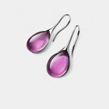 Pendientes de Gota de Cristal en Oro y Plata