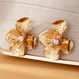 Pendientes Brillantes con Forma de Flor