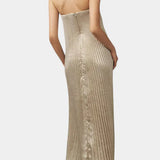 Andreia Vestido Sin Mangas de Corte A con Pliegues