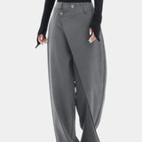 Oaklyn Pantalones Rectos con Drapado Moderno