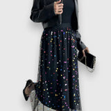 Claire Falda de Lunares Colorida