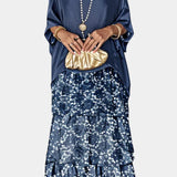 Caroline Vestido Maxi de Batwing con Estampado