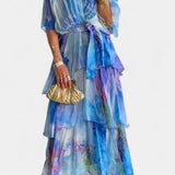 Carol Vestido Maxi Floral Acuarela