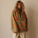 Lidia - Sudadera polar con estampado floral