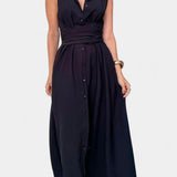 Meryl Vestido Camisero con Botones y Lazo Ajustable