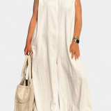 Airla Mono Oversize sin Mangas de Pierna Ancha