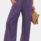 Lexia Pantalón de Algodón y Lino con Corte Fluido y Elegancia Natural