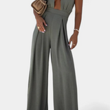 Jessica Mono Halter Cruzado sin Espalda y Pierna Ancha