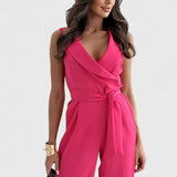 Montserrat Mono Elegante sin Mangas con Lazo y Caída Fluida