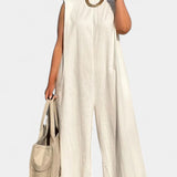 Airla Mono Oversize sin Mangas de Pierna Ancha