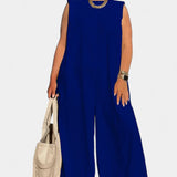 Airla Mono Oversize sin Mangas de Pierna Ancha