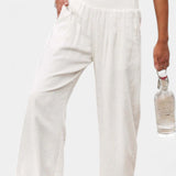 Lexia Pantalón de Algodón y Lino con Corte Fluido y Elegancia Natural