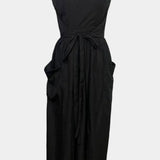 Dezi Vestido Largo Sin Tirantes con Cordones Laterales Ajustables