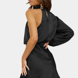 Mara Vestido Mini Drapado de Un Hombro