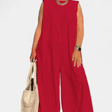 Airla Mono Oversize sin Mangas de Pierna Ancha