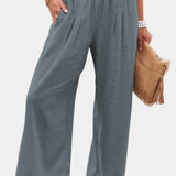 Lexia Pantalón de Algodón y Lino con Corte Fluido y Elegancia Natural
