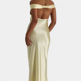 Blerina Vestido de Cola de Pez Sin Mangas