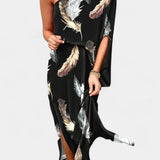 Carlena Vestido de Un Hombro con Estampado Romántico