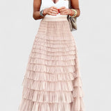 Capucine Falda Larga de Tul Vintage