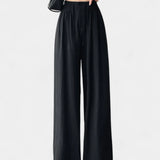 Ilyana Pantalones de Cintura Alta y Pierna Ancha