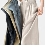 Ilyana Pantalones de Cintura Alta y Pierna Ancha