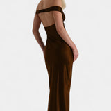 Blerina Vestido de Cola de Pez Sin Mangas