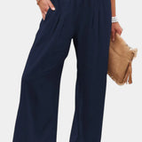Lexia Pantalón de Algodón y Lino con Corte Fluido y Elegancia Natural