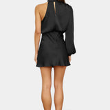 Mara Vestido Mini Drapado de Un Hombro