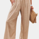 Lexia Pantalón de Algodón y Lino con Corte Fluido y Elegancia Natural