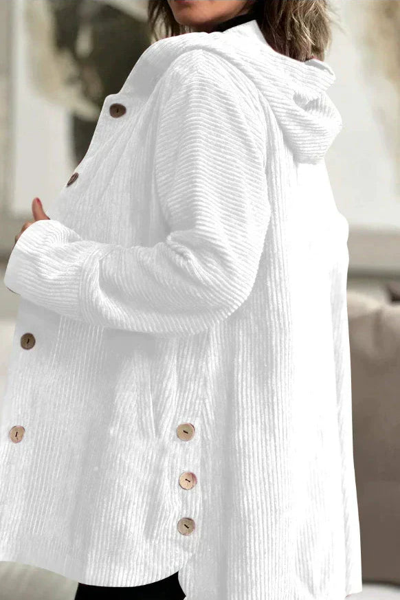 Ibby | Chaqueta con capucha de pana acogedora