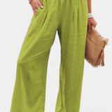 Lexia Pantalón de Algodón y Lino con Corte Fluido y Elegancia Natural