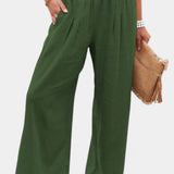 Lexia Pantalón de Algodón y Lino con Corte Fluido y Elegancia Natural