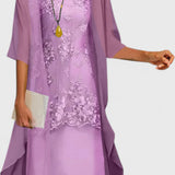 Apolline Vestido Conjunto Elegante de Chiffon con Diseño Atemporal