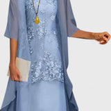 Apolline Vestido Conjunto Elegante de Chiffon con Diseño Atemporal